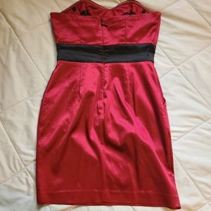 Red mini dress